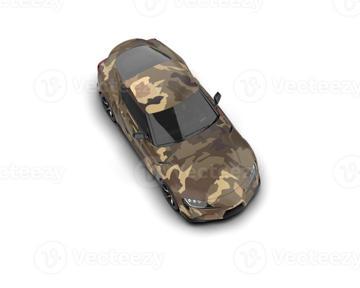 Realistic sport car isolated on background. 3d rendering - illustration png