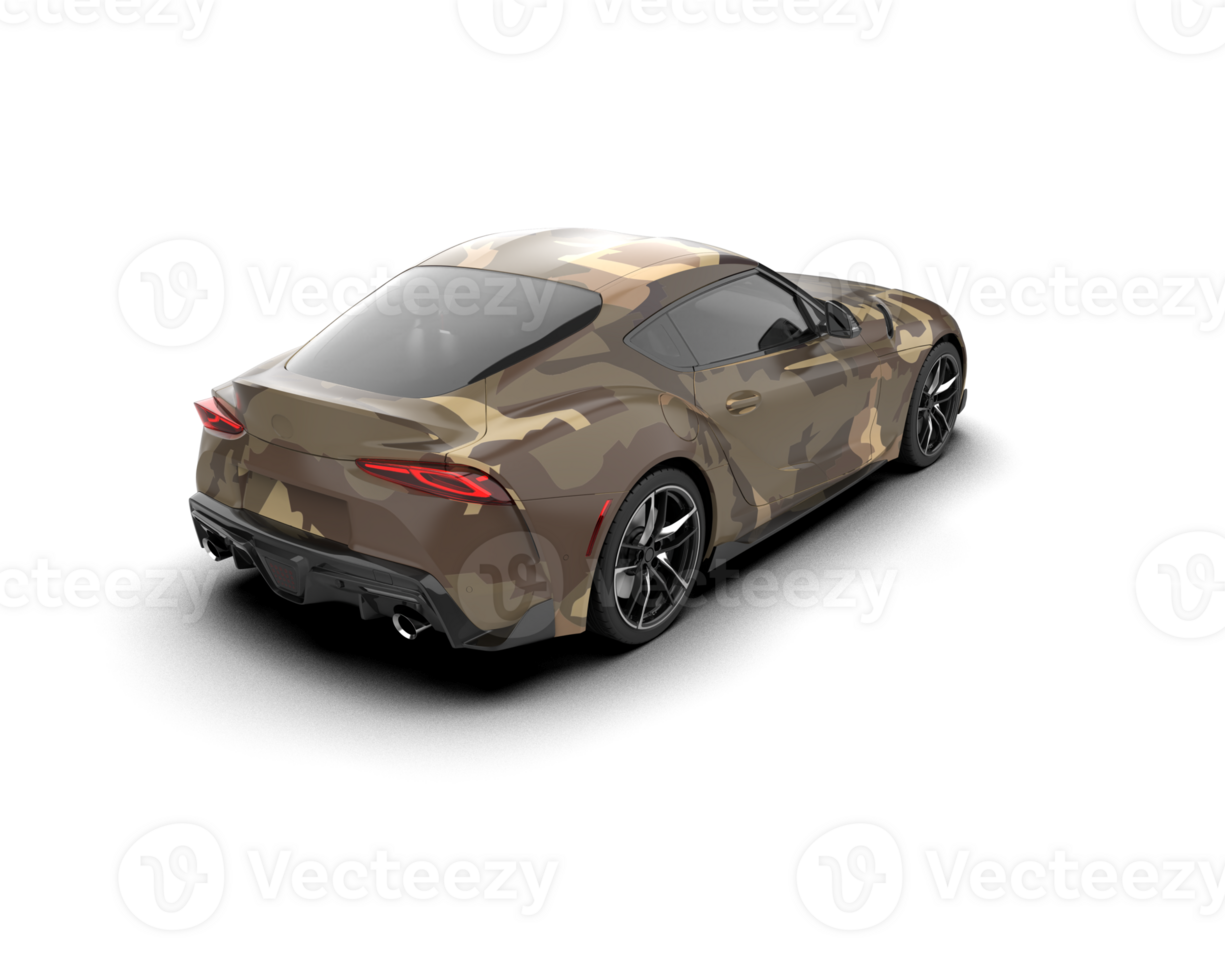 Realistic sport car isolated on background. 3d rendering - illustration png