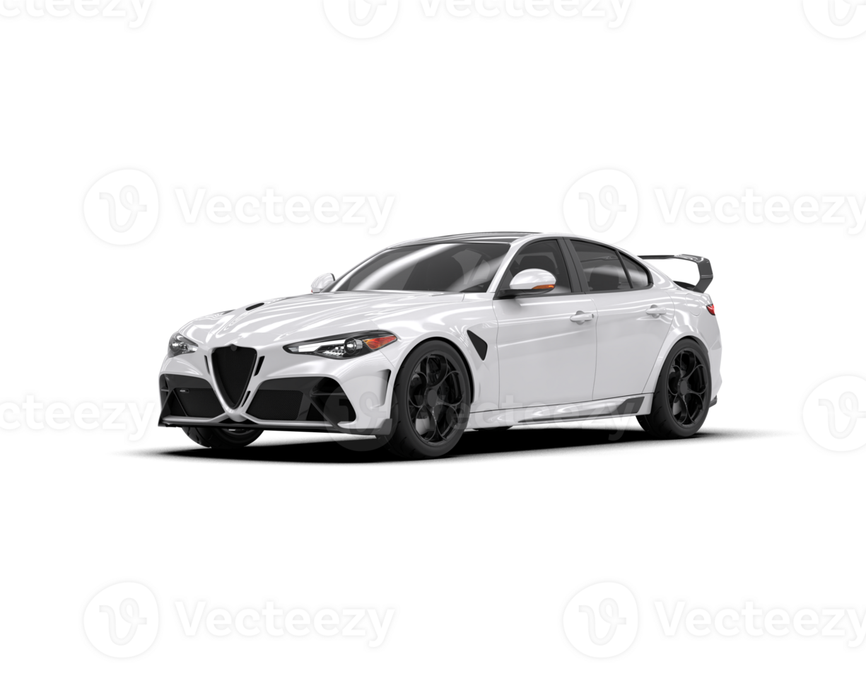 Realistic sport car isolated on background. 3d rendering - illustration png