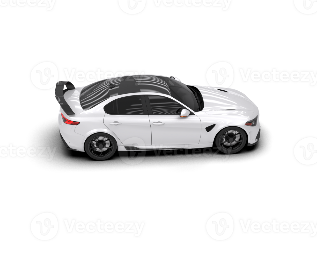 Realistic sport car isolated on background. 3d rendering - illustration png