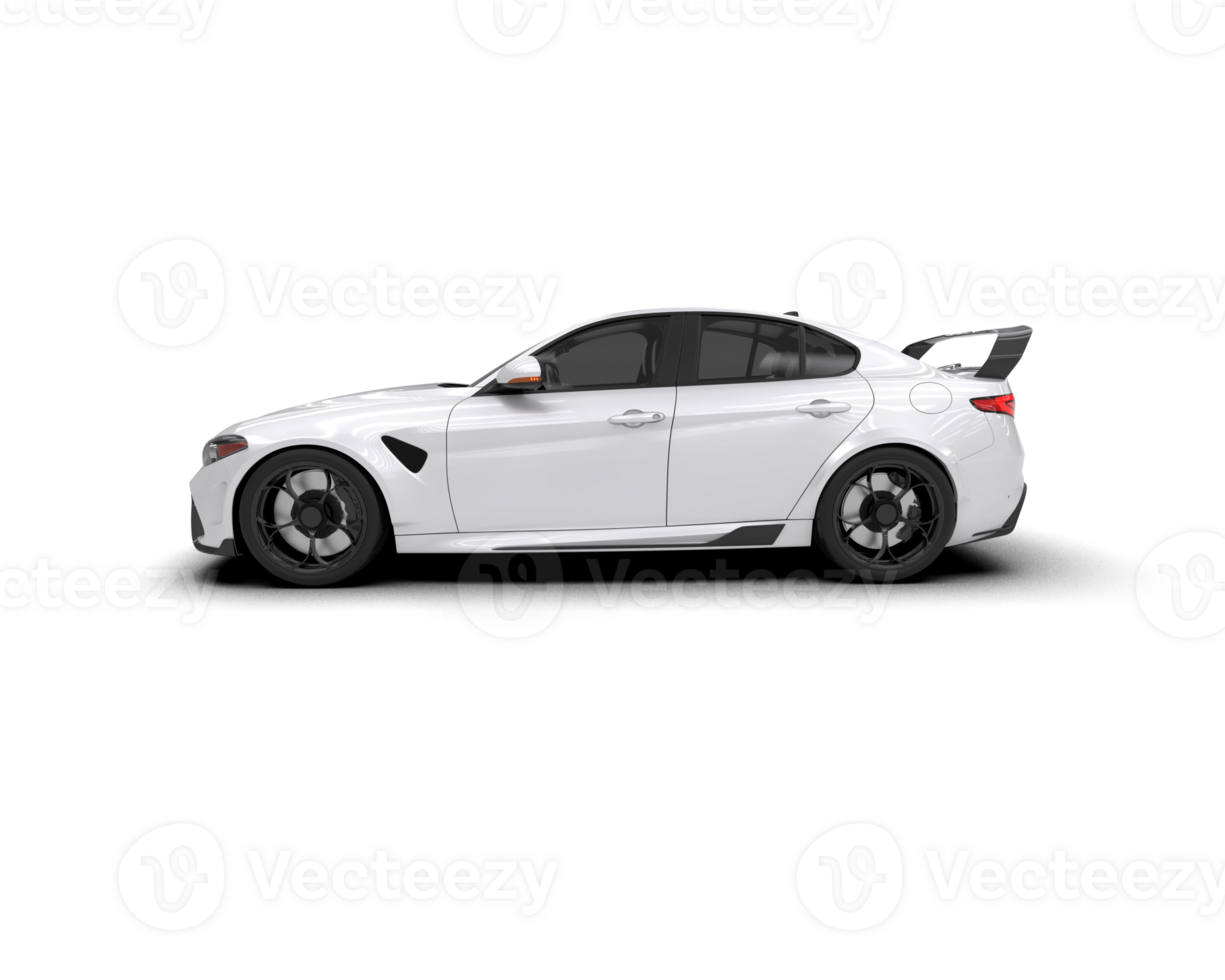 Realistic sport car isolated on background. 3d rendering - illustration png