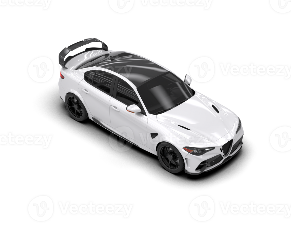 Realistic sport car isolated on background. 3d rendering - illustration png