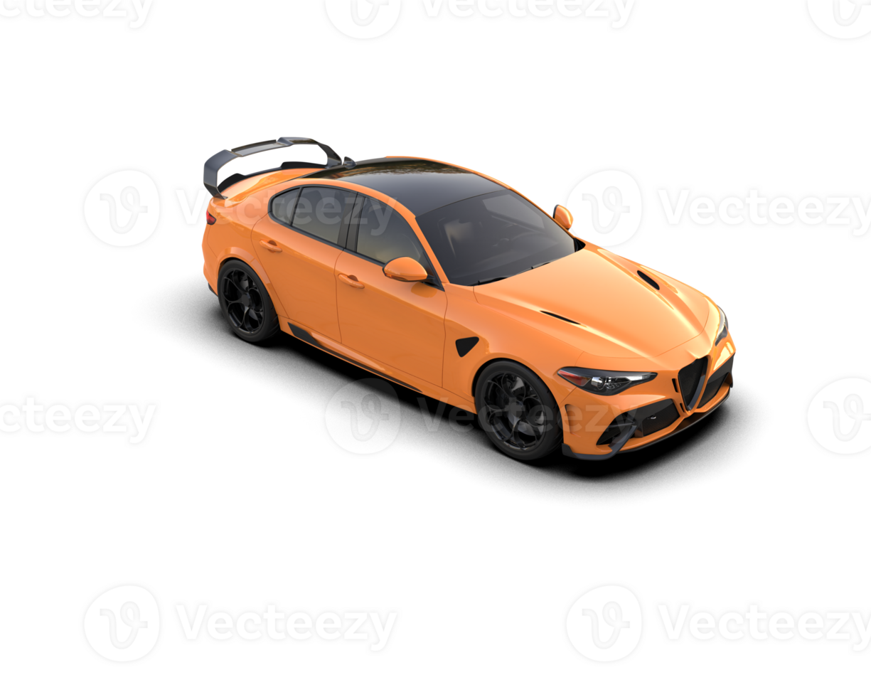 Realistic sport car isolated on background. 3d rendering - illustration png