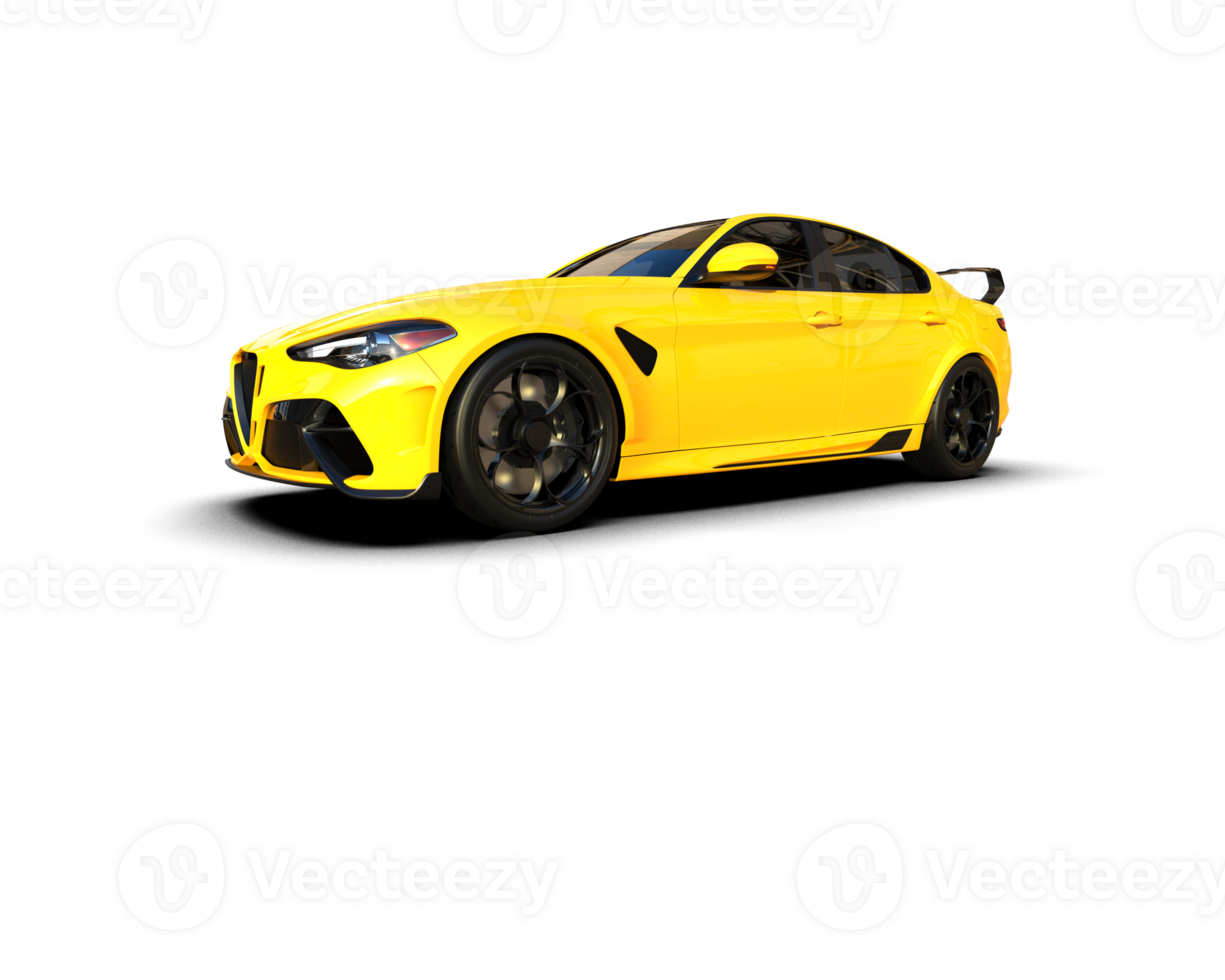 Realistic sport car isolated on background. 3d rendering - illustration png