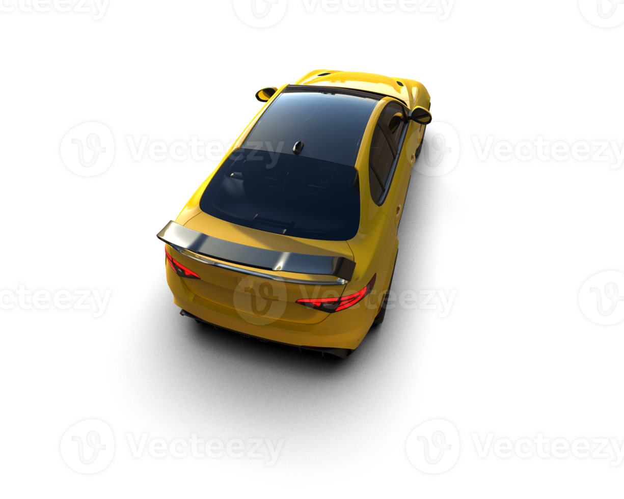 Realistic sport car isolated on background. 3d rendering - illustration png