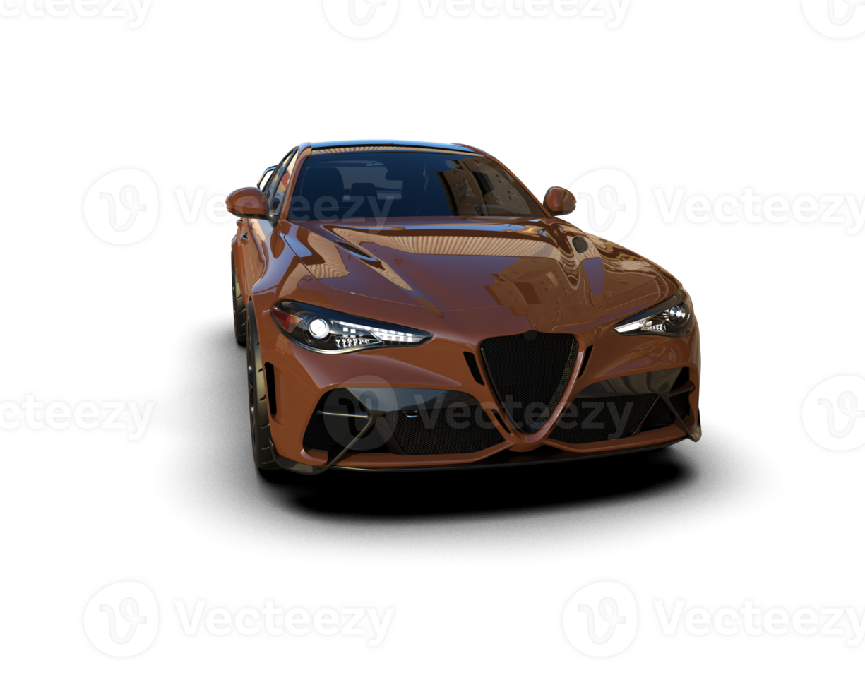 Realistic sport car isolated on background. 3d rendering - illustration png
