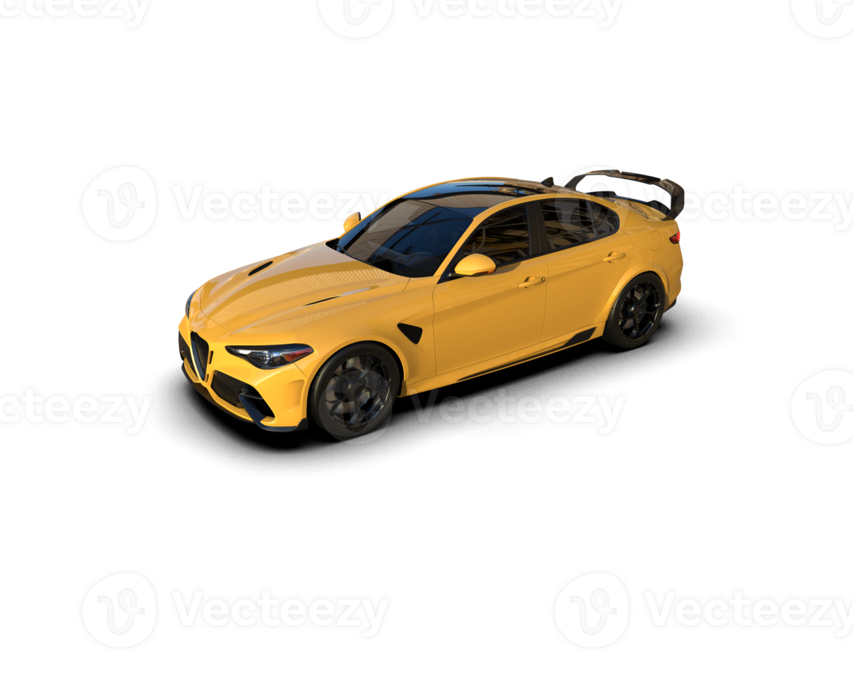 Realistic sport car isolated on background. 3d rendering - illustration png