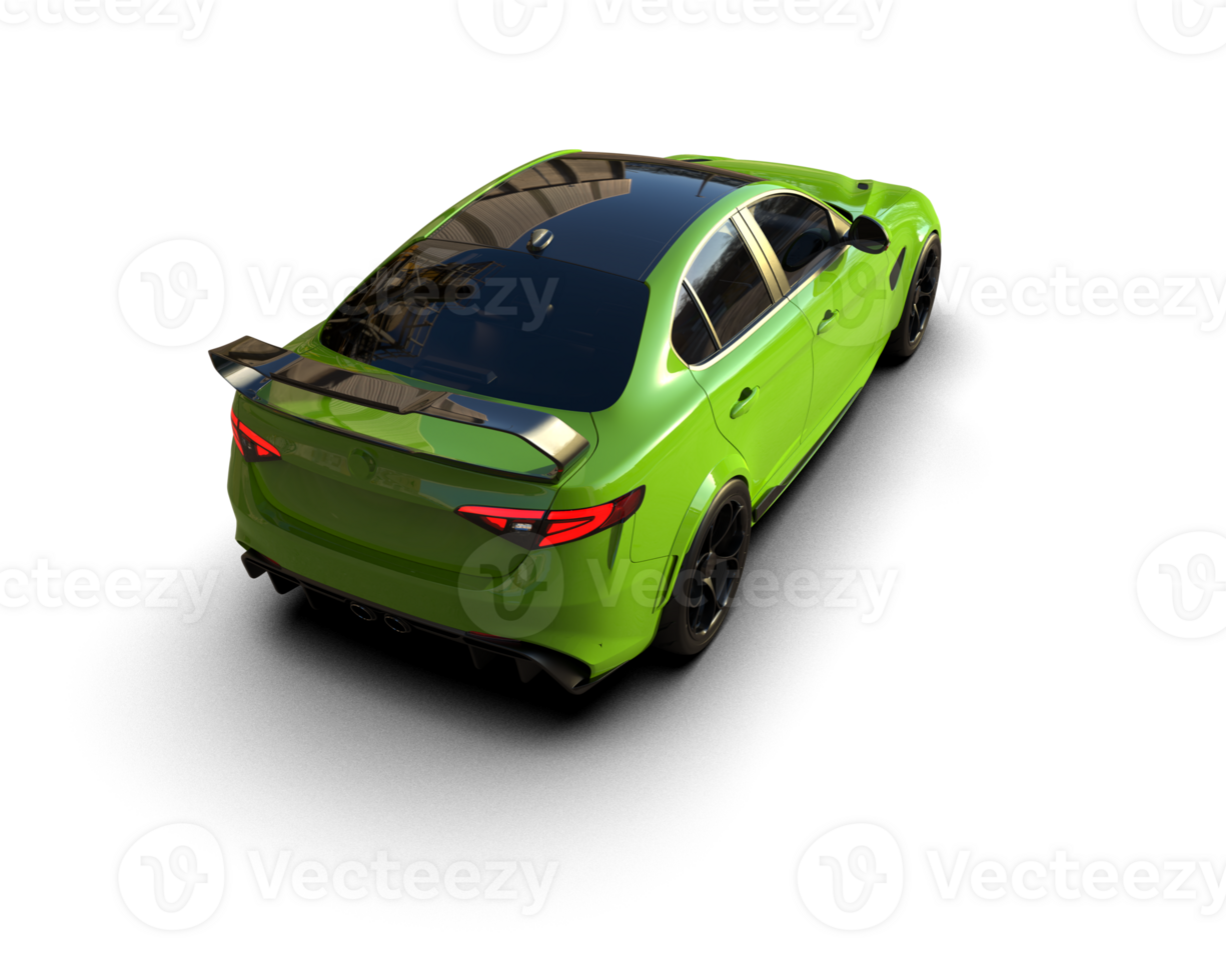 Realistic sport car isolated on background. 3d rendering - illustration png
