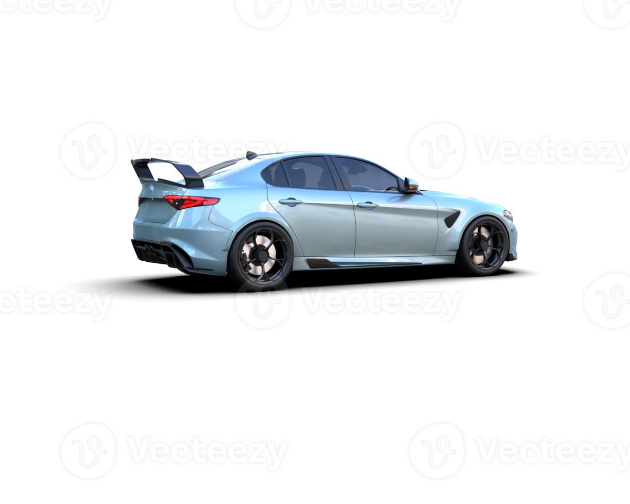 Realistic sport car isolated on background. 3d rendering - illustration png