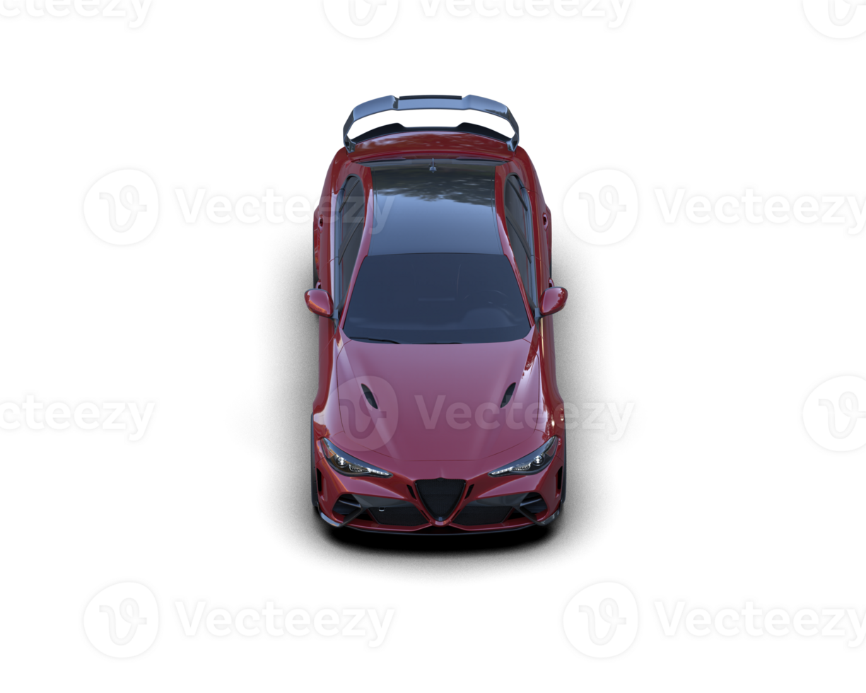 Realistic sport car isolated on background. 3d rendering - illustration png