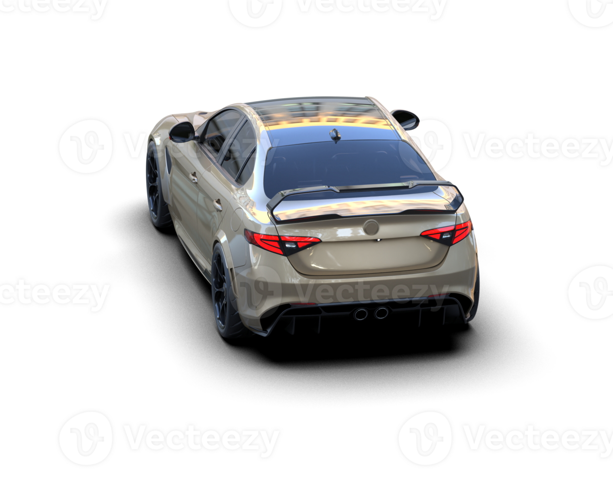Realistic sport car isolated on background. 3d rendering - illustration png