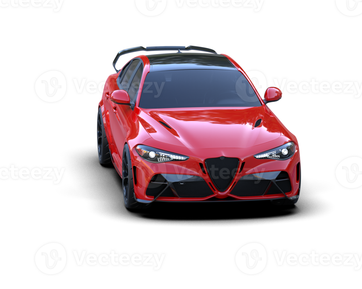 Realistic sport car isolated on background. 3d rendering - illustration png
