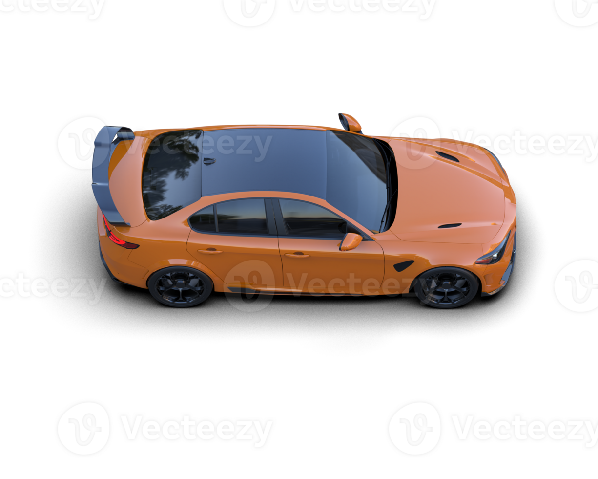 Realistic sport car isolated on background. 3d rendering - illustration png