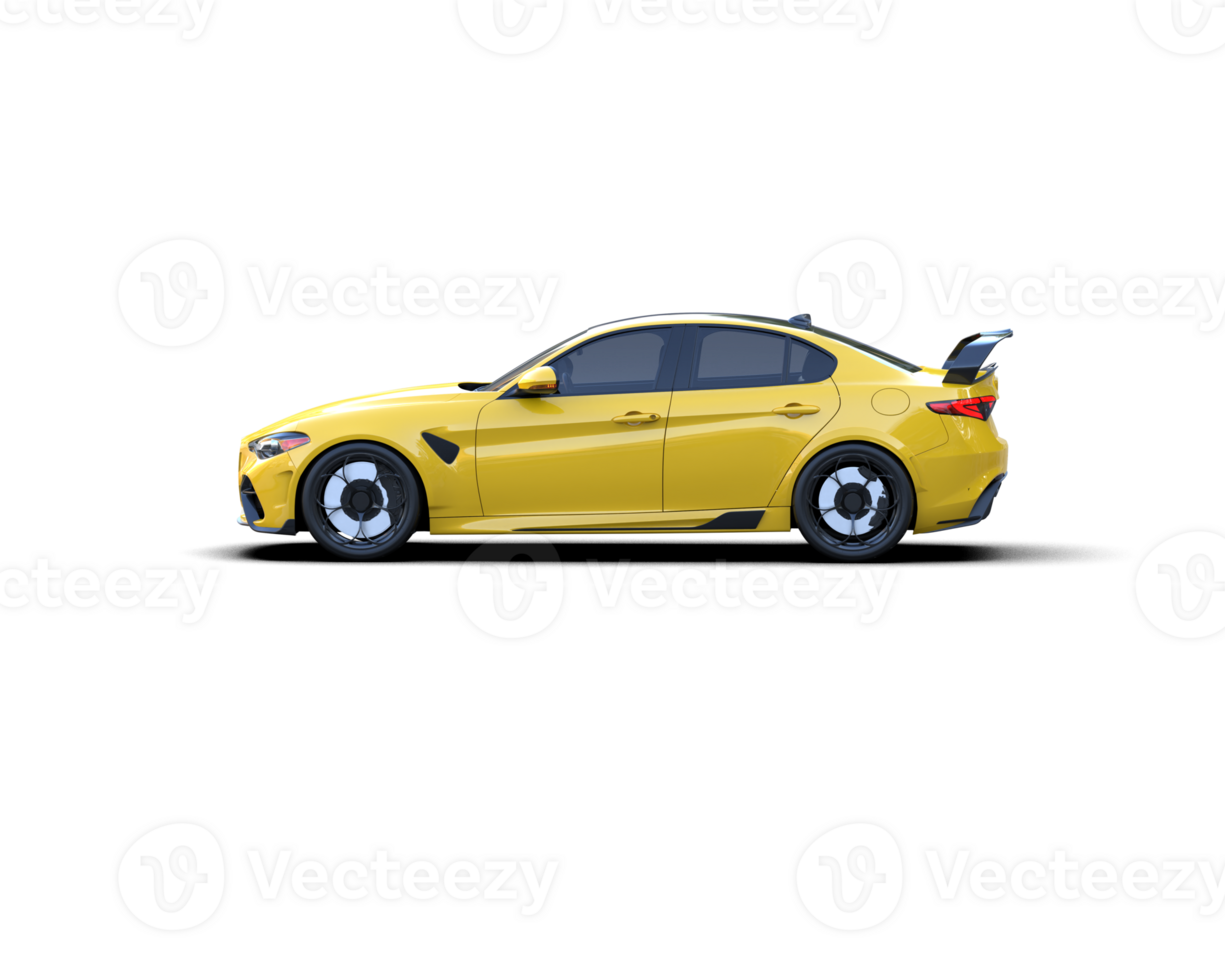 Realistic sport car isolated on background. 3d rendering - illustration png