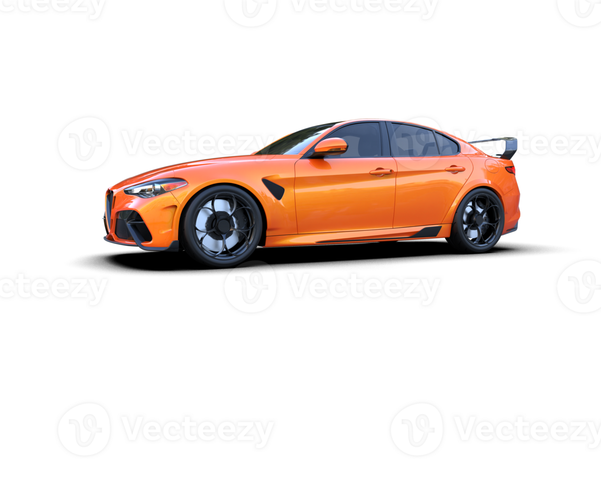 Realistic sport car isolated on background. 3d rendering - illustration png