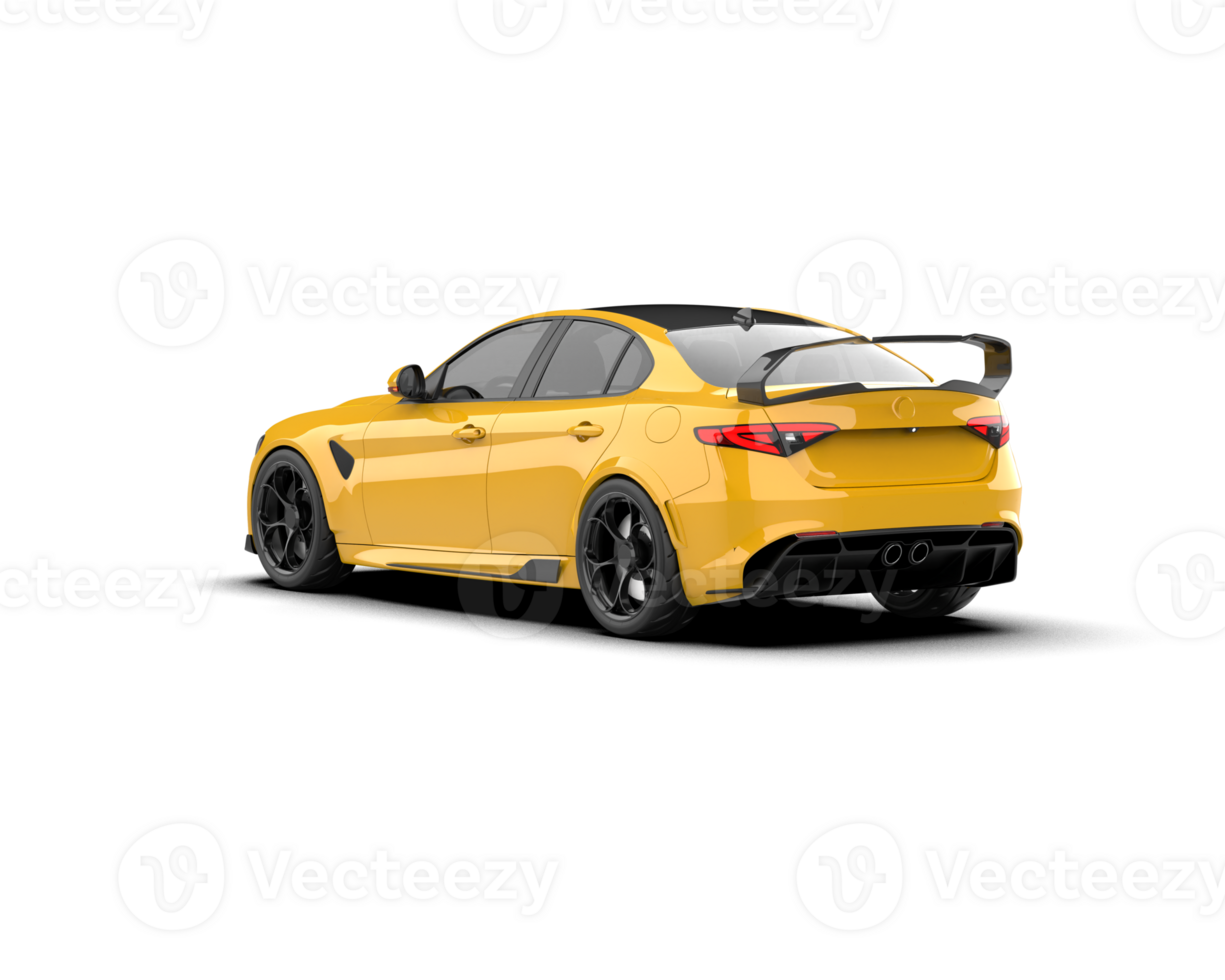 Realistic sport car isolated on background. 3d rendering - illustration png