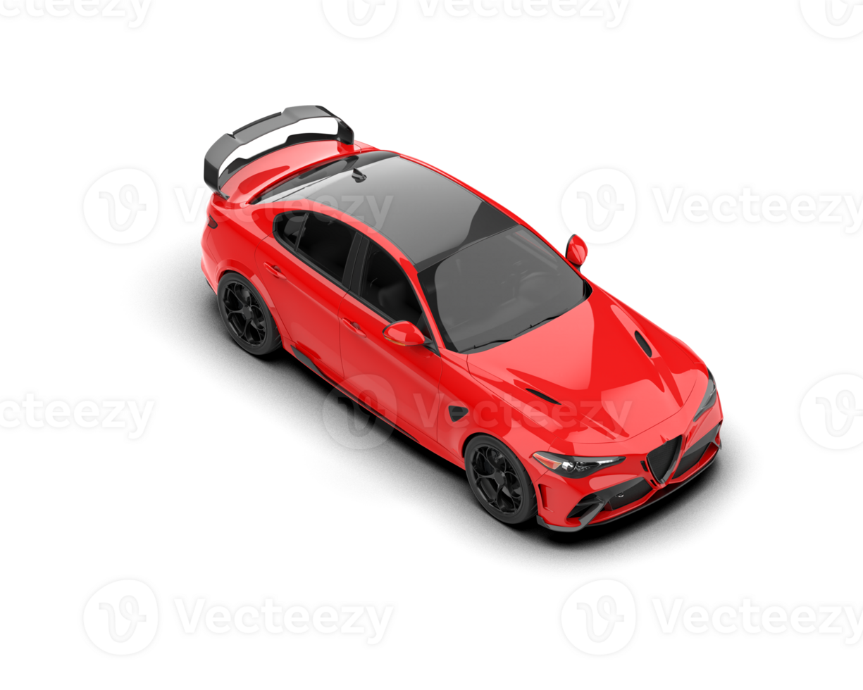 Realistic sport car isolated on background. 3d rendering - illustration png