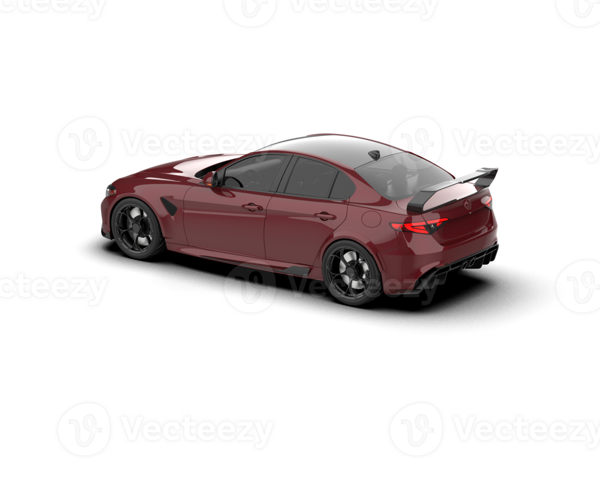 Realistic sport car isolated on background. 3d rendering - illustration png