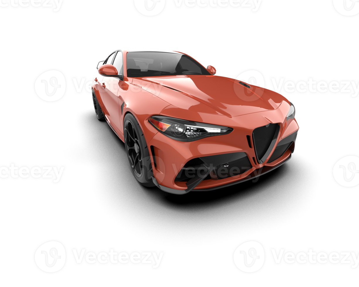 Realistic sport car isolated on background. 3d rendering - illustration png