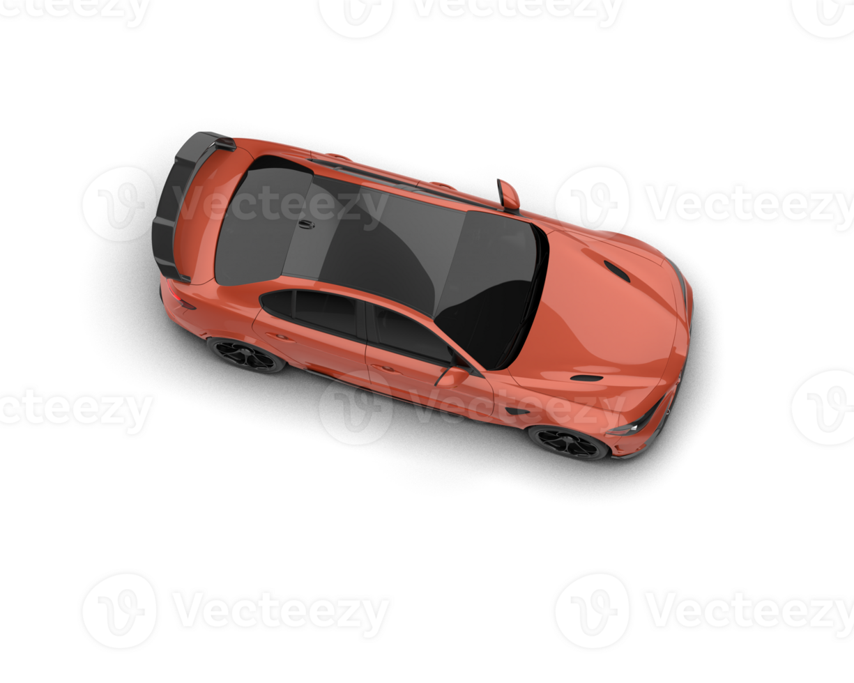 Realistic sport car isolated on background. 3d rendering - illustration png