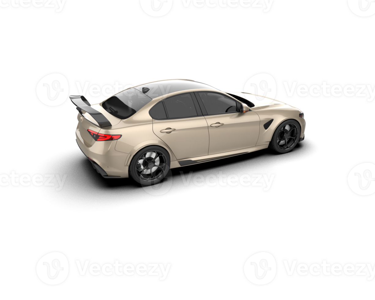 Realistic sport car isolated on background. 3d rendering - illustration png