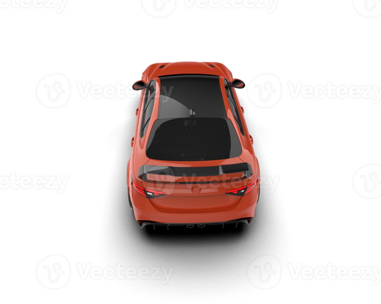 Realistic sport car isolated on background. 3d rendering - illustration png