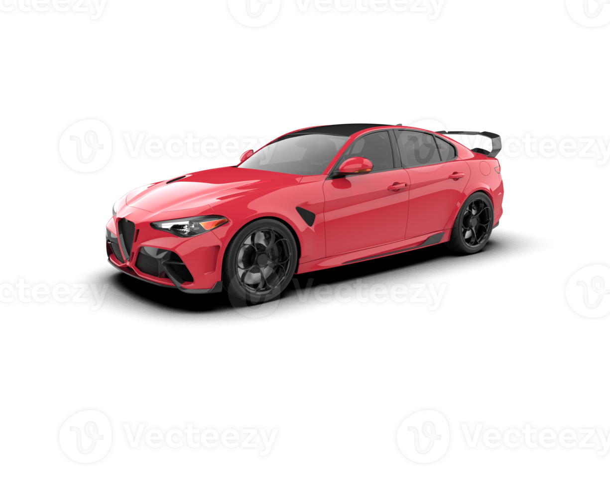 Realistic sport car isolated on background. 3d rendering - illustration png