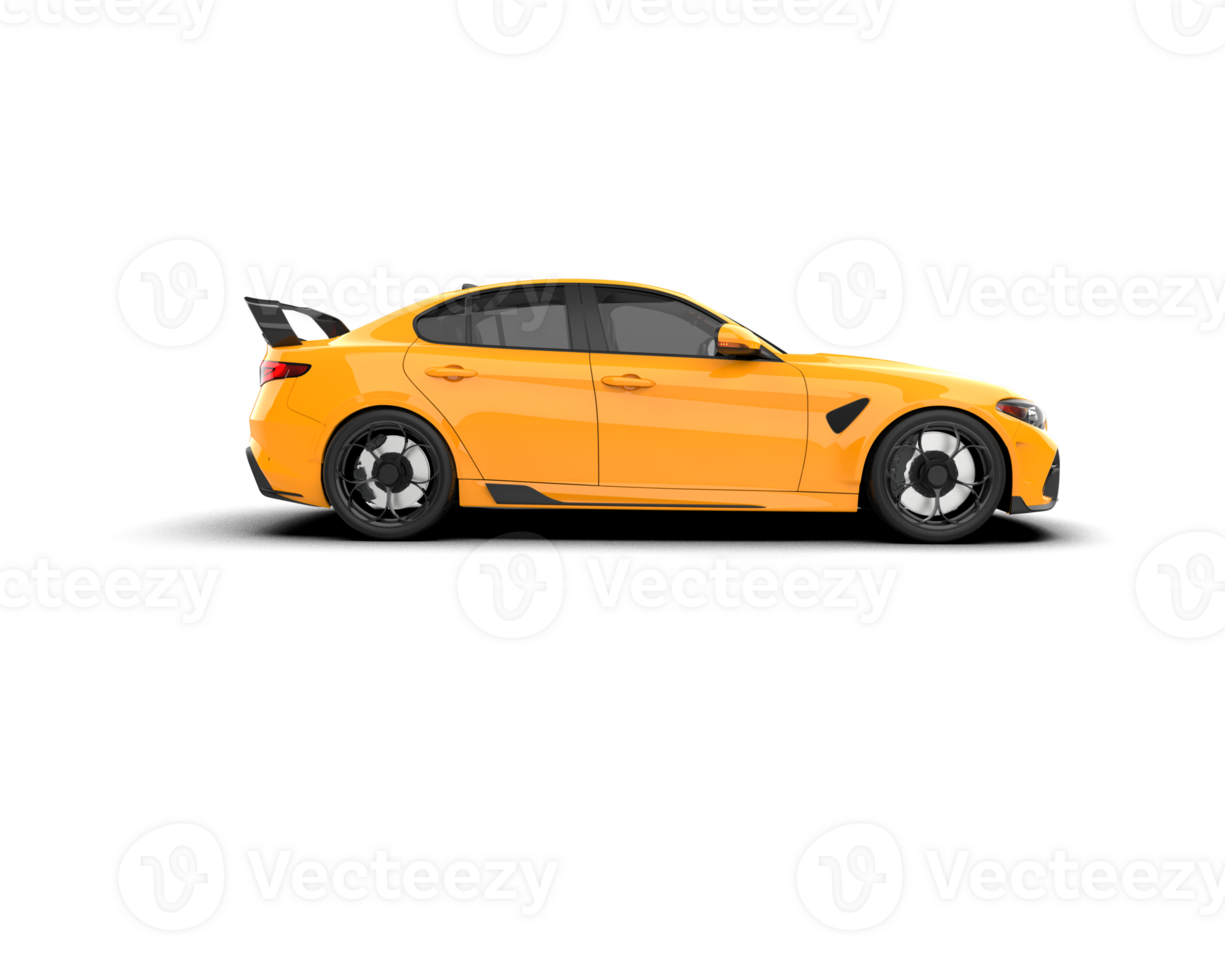 Realistic sport car isolated on background. 3d rendering - illustration png