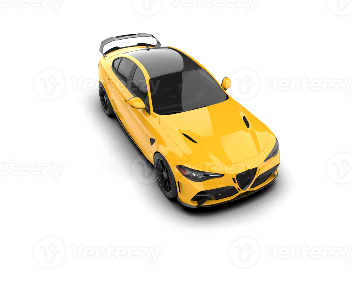 Realistic sport car isolated on background. 3d rendering - illustration png