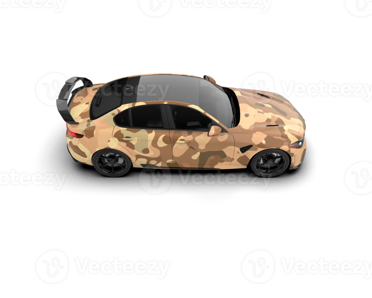 Realistic sport car isolated on background. 3d rendering - illustration png