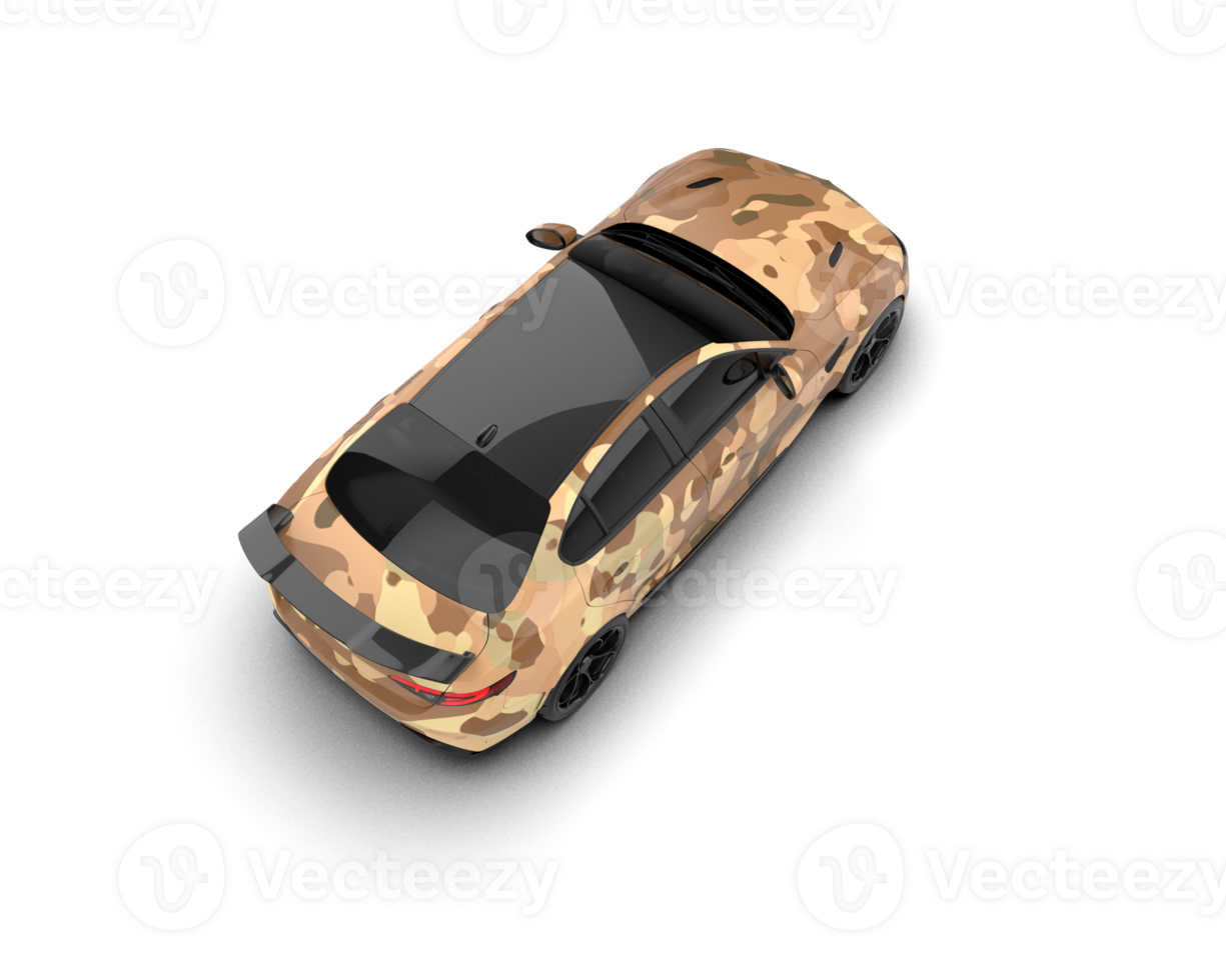 Realistic sport car isolated on background. 3d rendering - illustration png