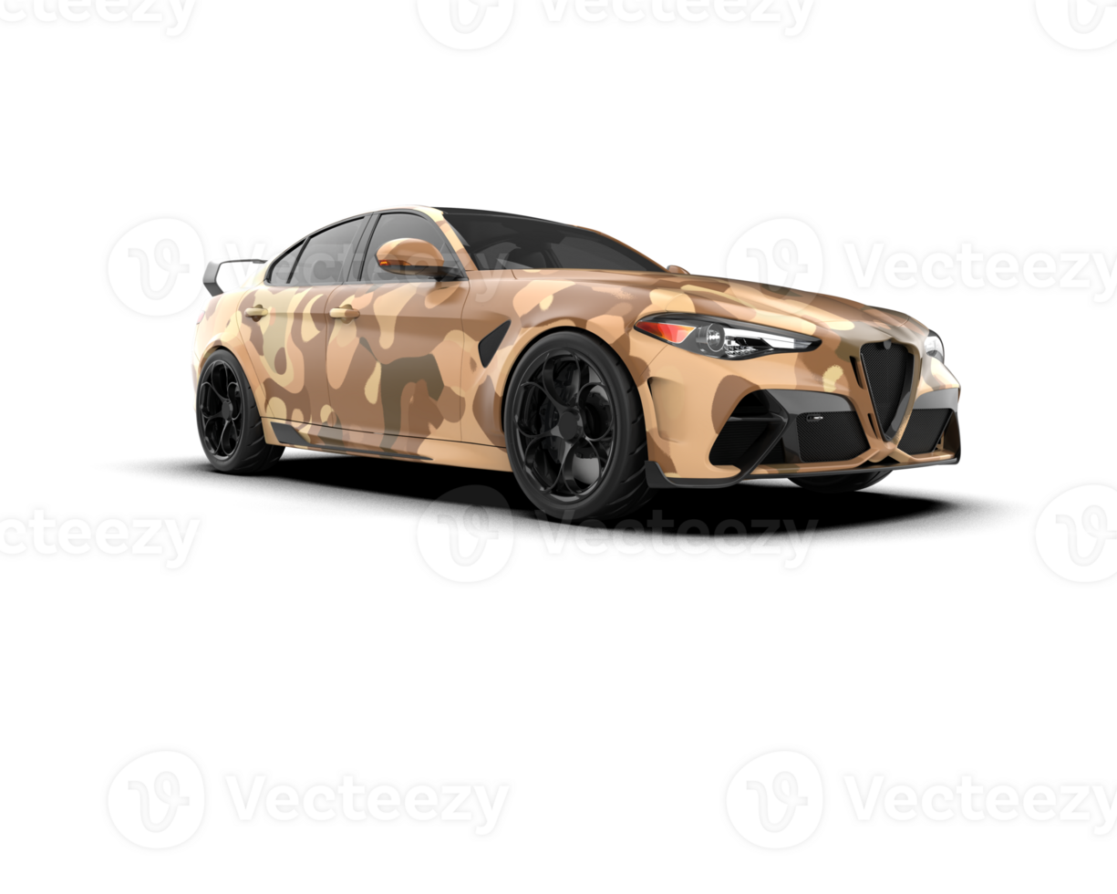 Realistic sport car isolated on background. 3d rendering - illustration png