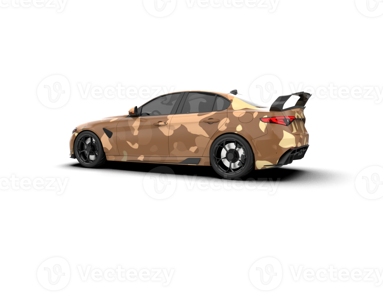 Realistic sport car isolated on background. 3d rendering - illustration png