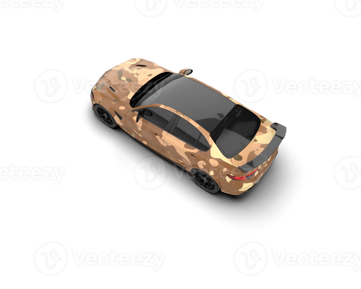 Realistic sport car isolated on background. 3d rendering - illustration png