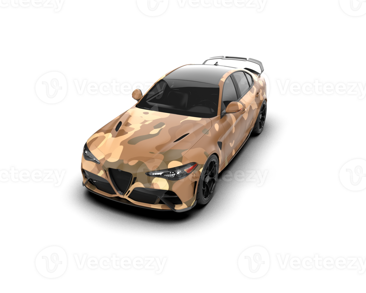 Realistic sport car isolated on background. 3d rendering - illustration png