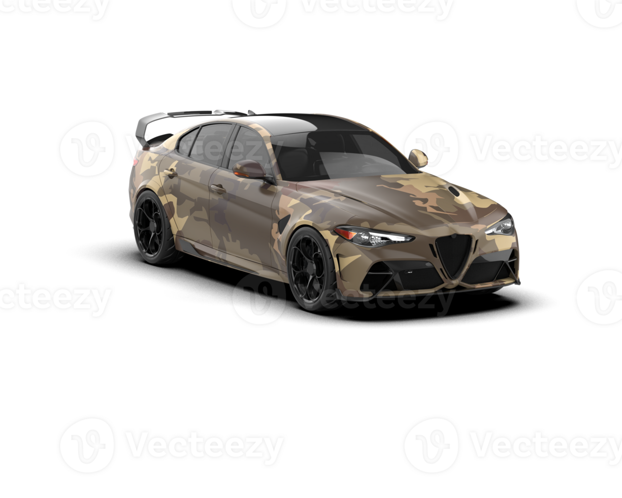 Realistic sport car isolated on background. 3d rendering - illustration png