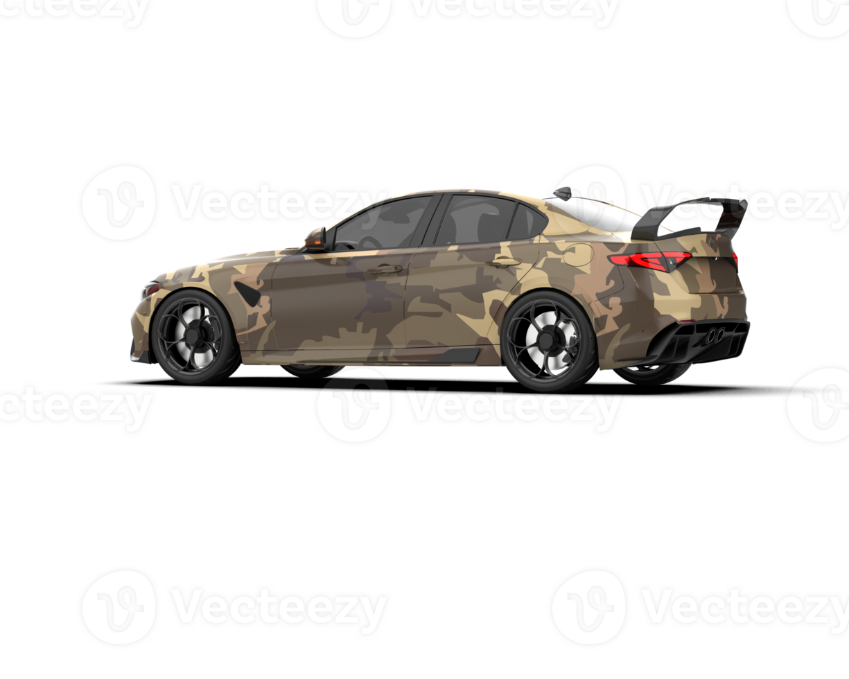 Realistic sport car isolated on background. 3d rendering - illustration png