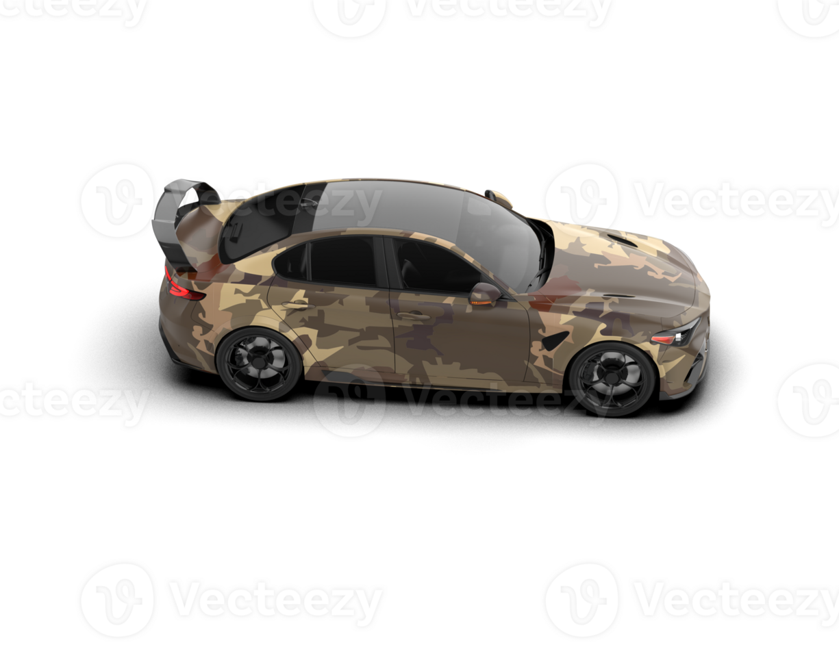 Realistic sport car isolated on background. 3d rendering - illustration png
