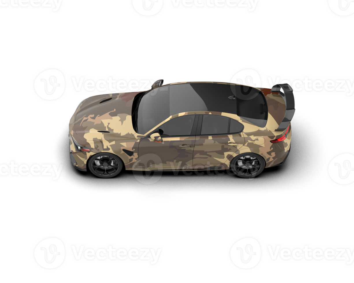 Realistic sport car isolated on background. 3d rendering - illustration png
