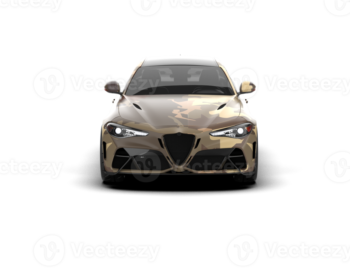 Realistic sport car isolated on background. 3d rendering - illustration png