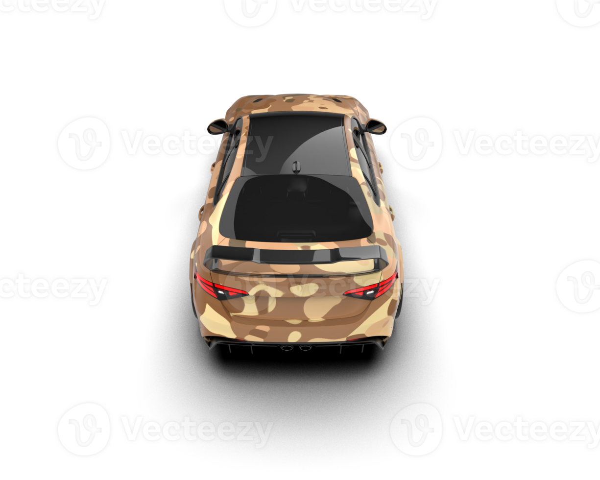 Realistic sport car isolated on background. 3d rendering - illustration png