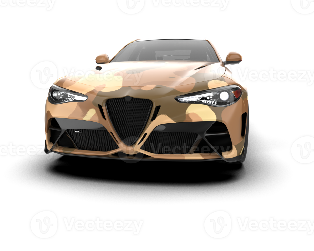 Realistic sport car isolated on background. 3d rendering - illustration png