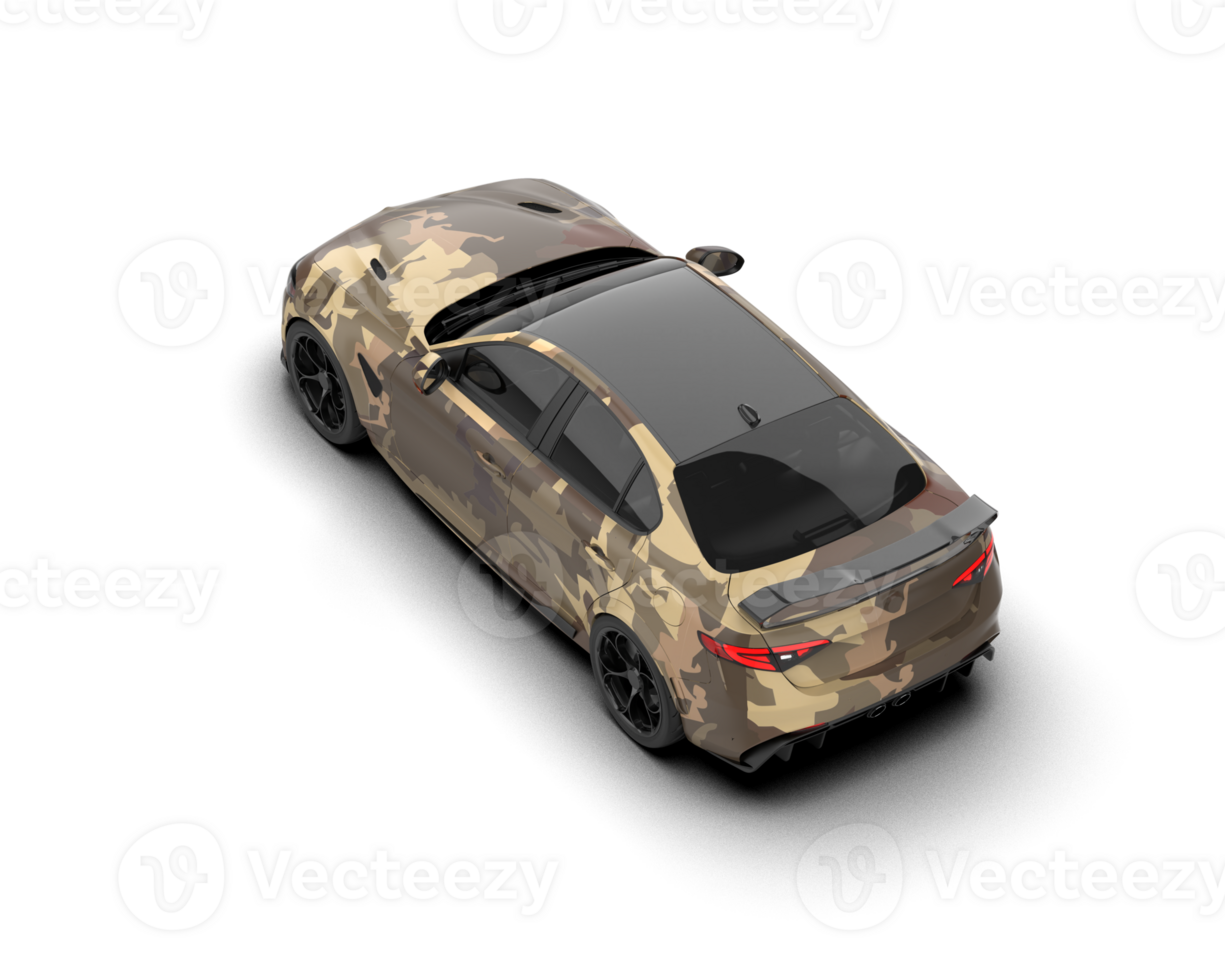 Realistic sport car isolated on background. 3d rendering - illustration png