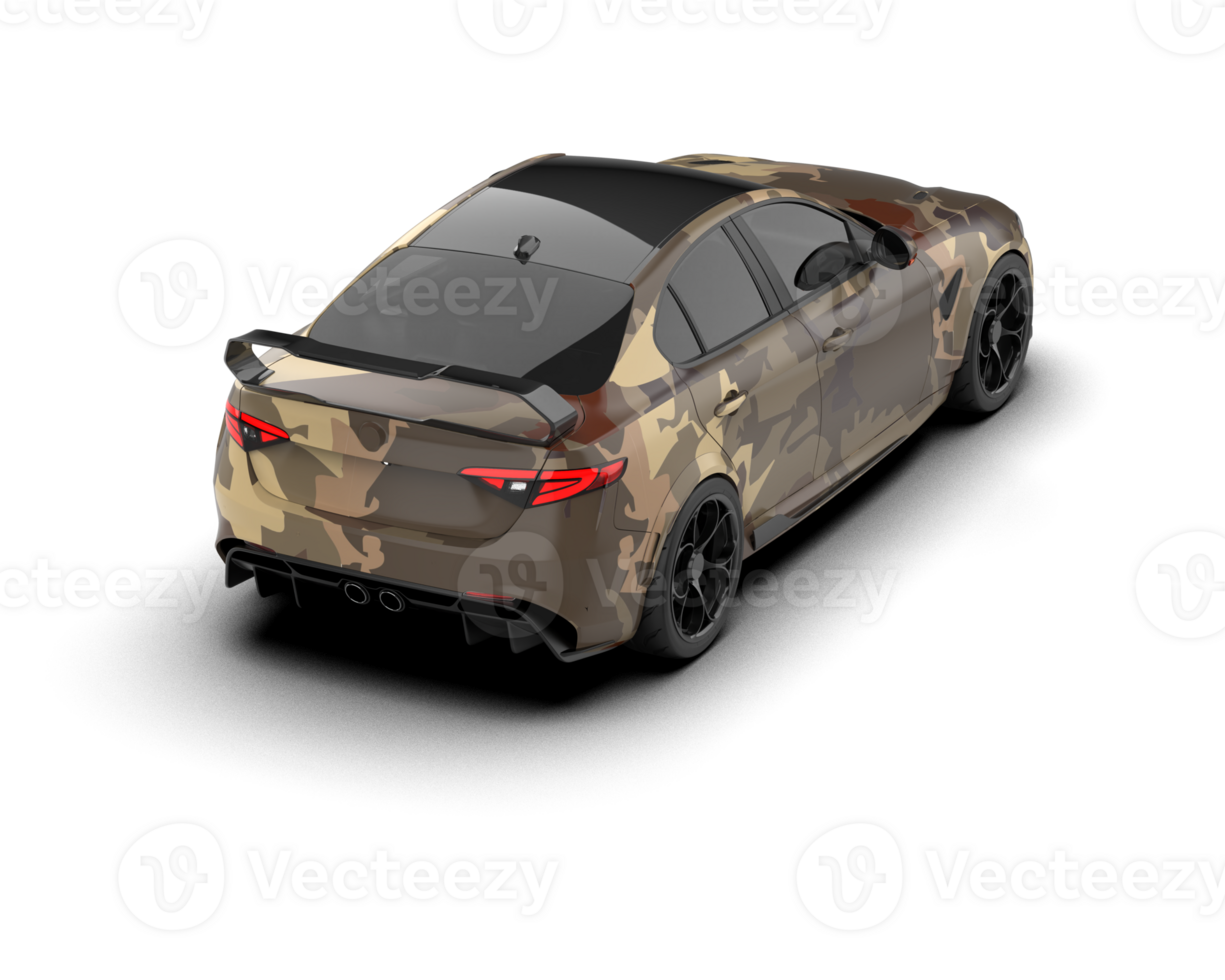 Realistic sport car isolated on background. 3d rendering - illustration png