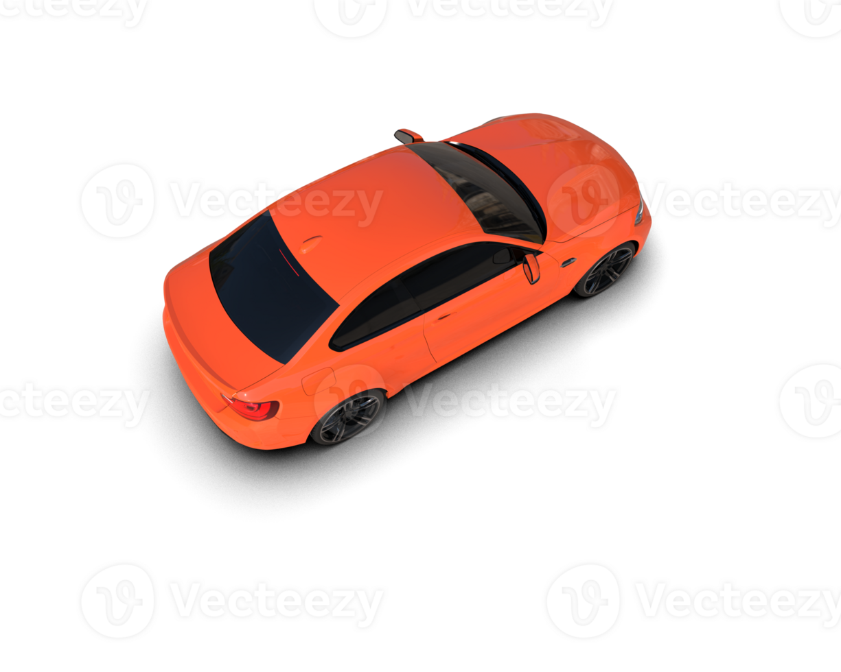 Realistic sport car isolated on background. 3d rendering - illustration png