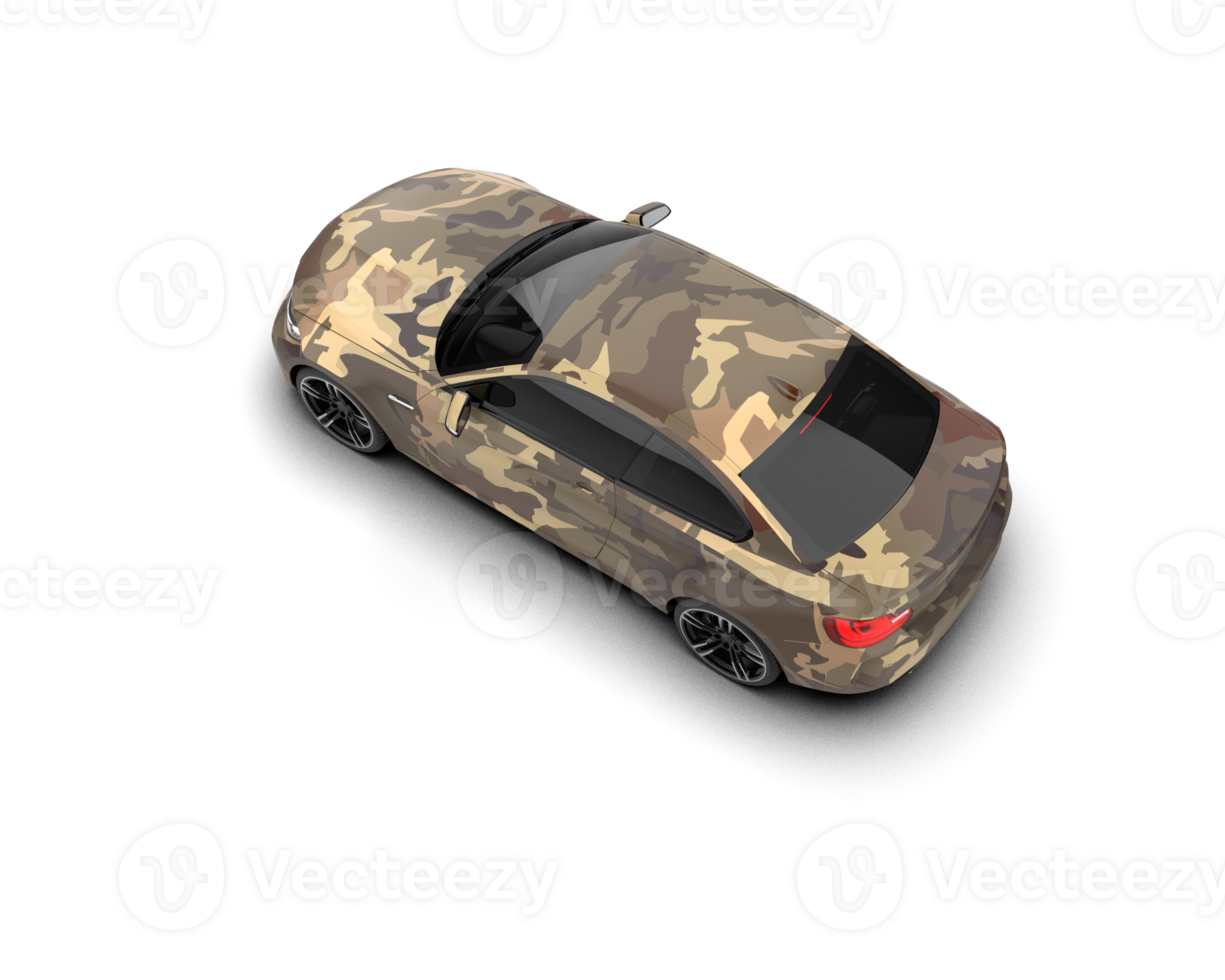Realistic sport car isolated on background. 3d rendering - illustration png