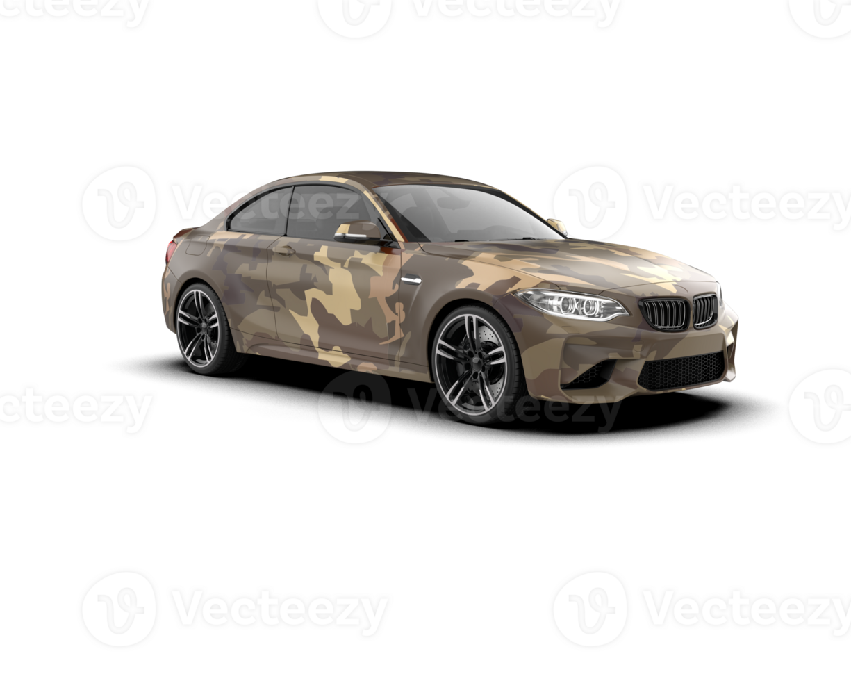 Realistic sport car isolated on background. 3d rendering - illustration png