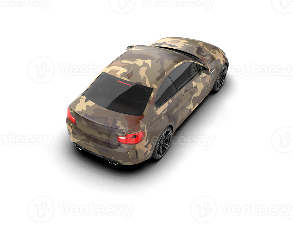 Realistic sport car isolated on background. 3d rendering - illustration png