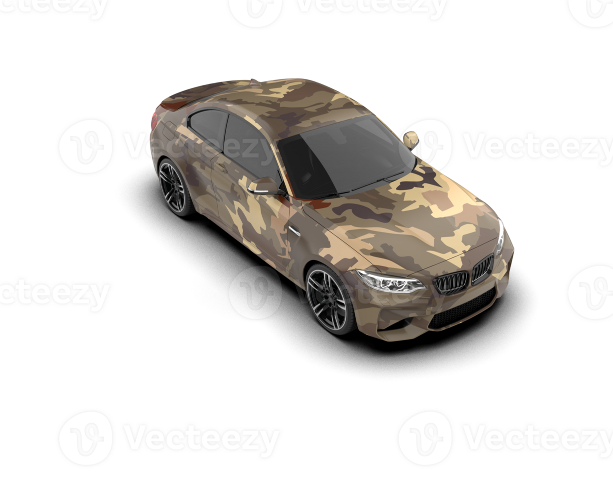 Realistic sport car isolated on background. 3d rendering - illustration png