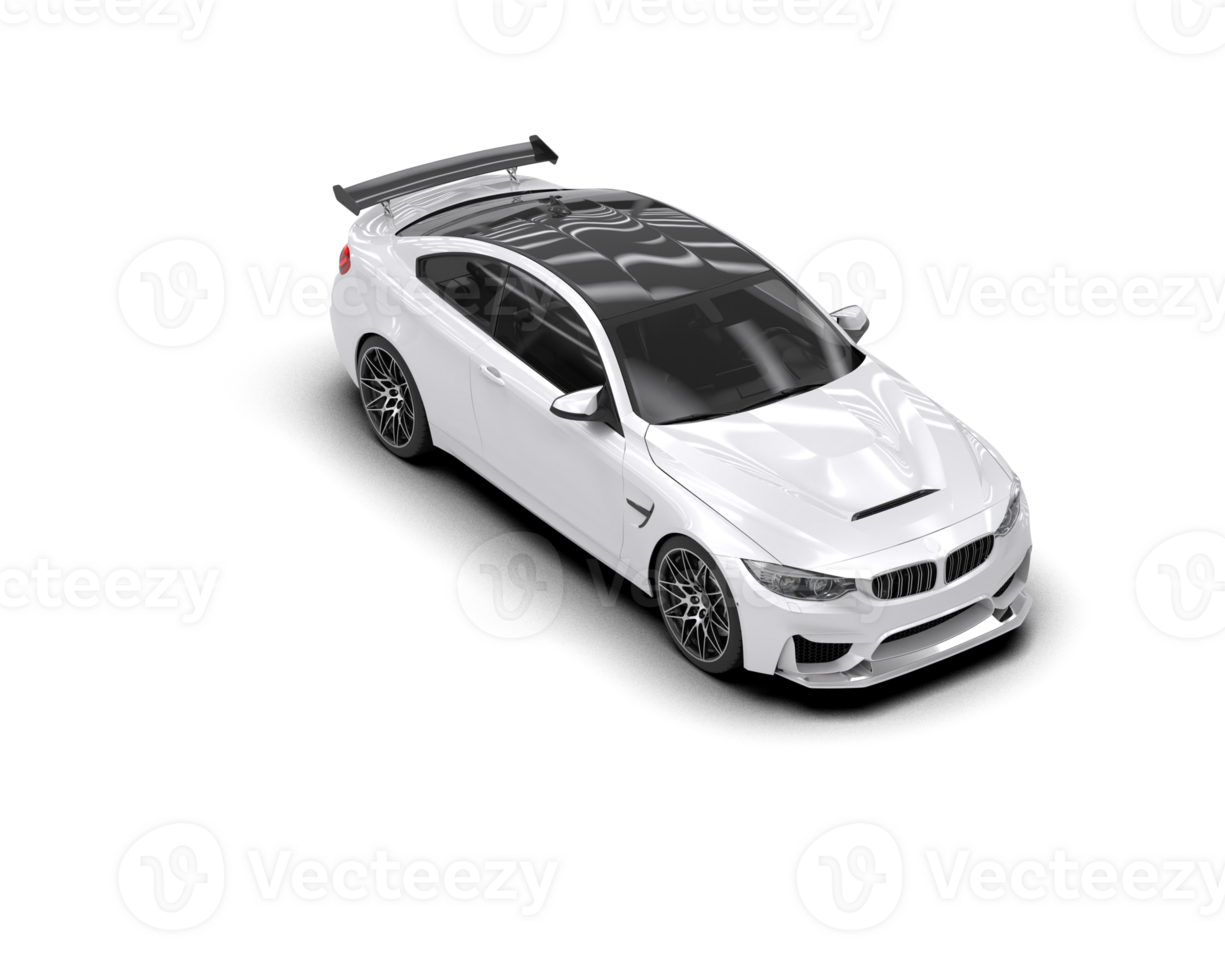 Realistic sport car isolated on background. 3d rendering - illustration png